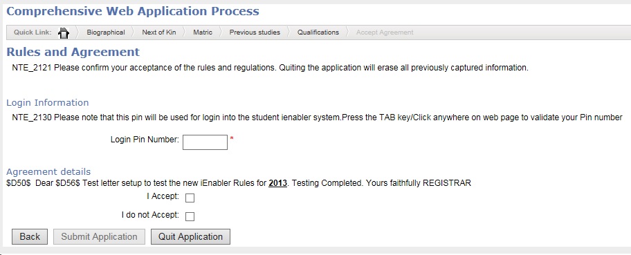 Example of Rules and Agreement