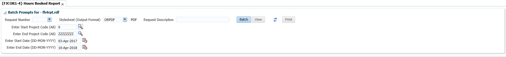 hours booked report