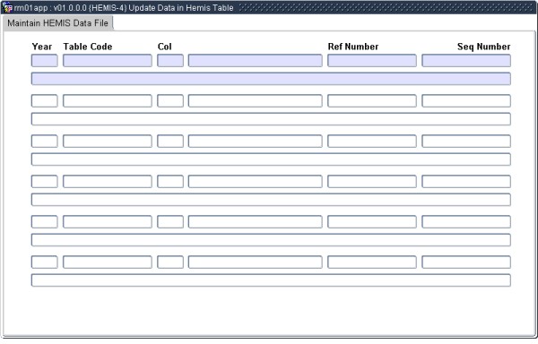 Example of Maintain nHEMIS Data File