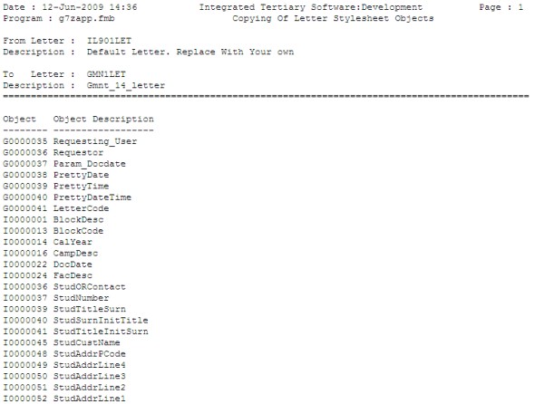 copy report