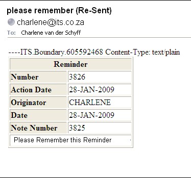 email message