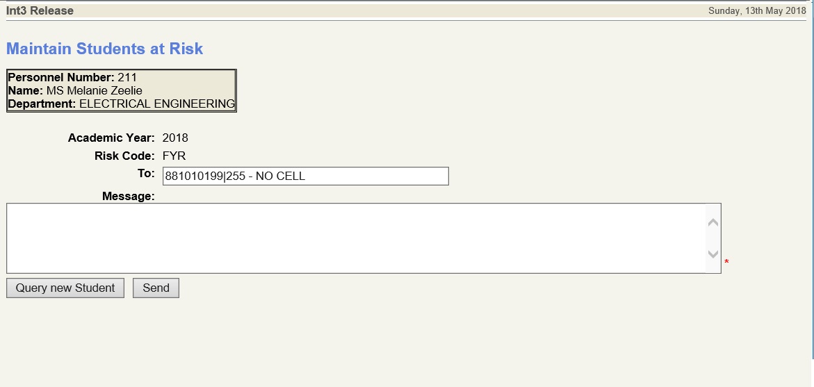 image of sms screen