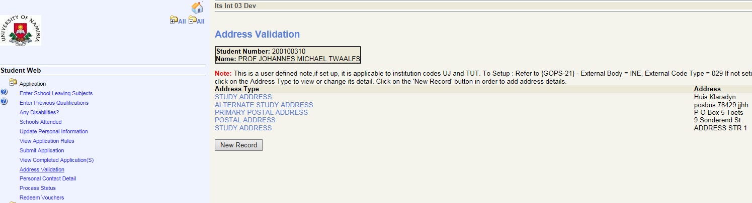 address validation