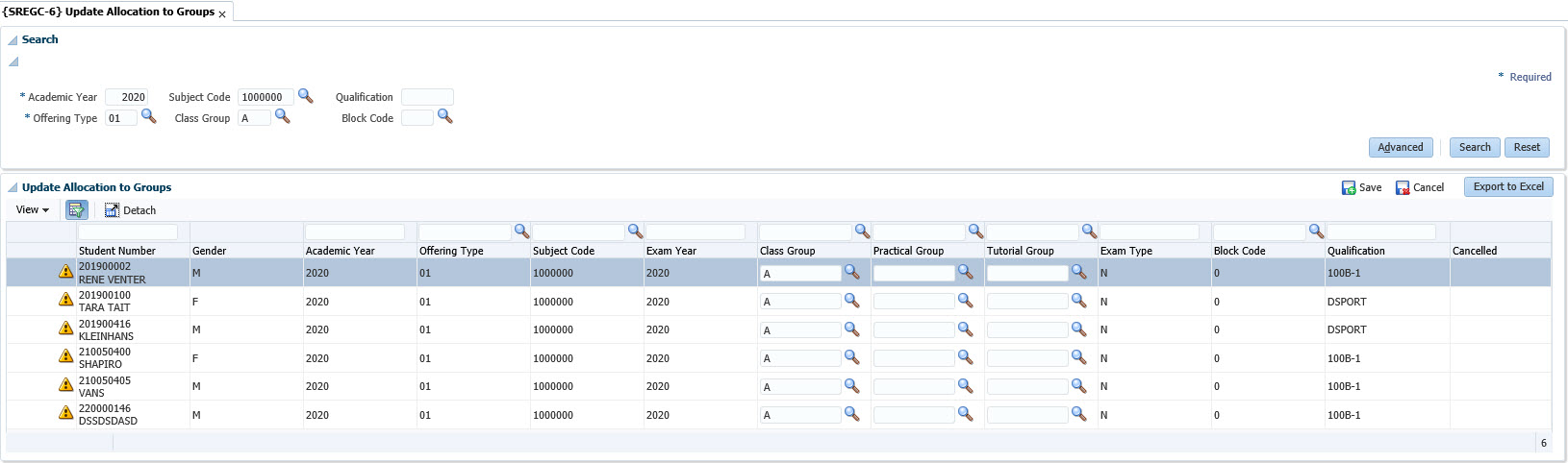 Example of ...