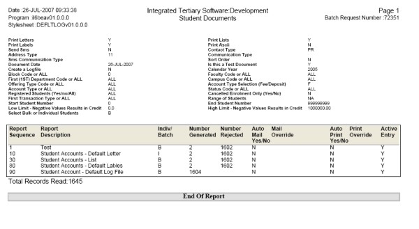 Example of logfile
