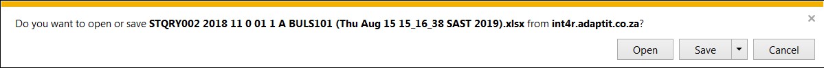 Download to Excel