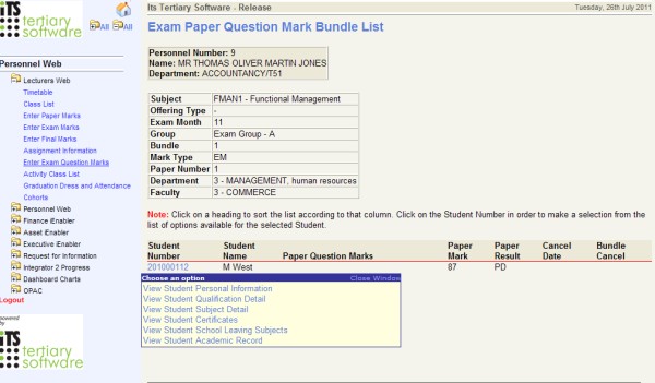 bundle list options