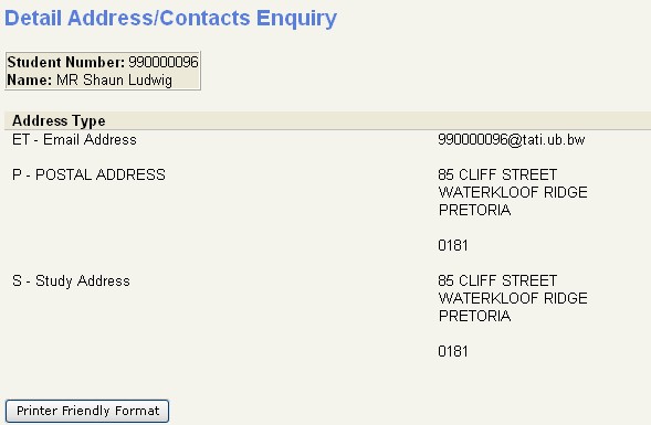 address/contact