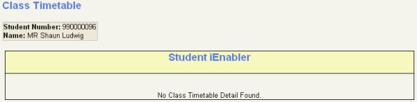 class timetable