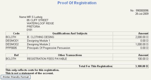proof and statement