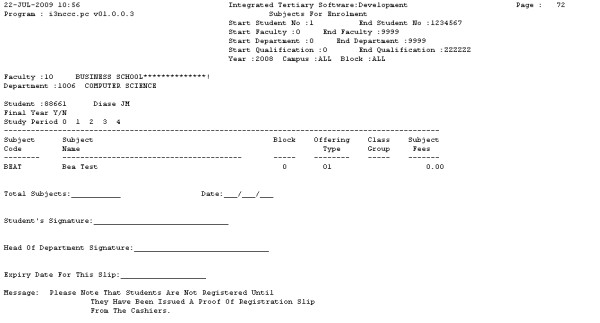 subject enrollment