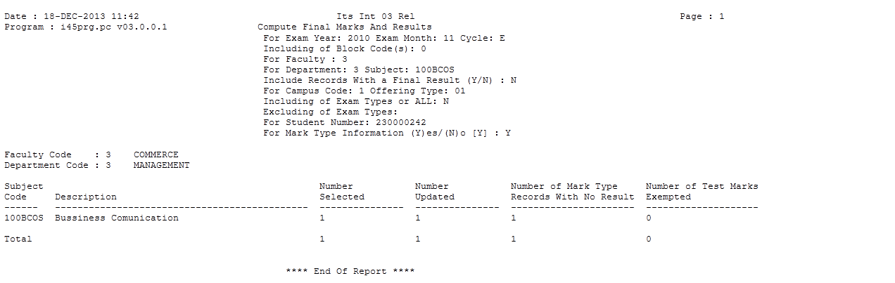 Example of ...